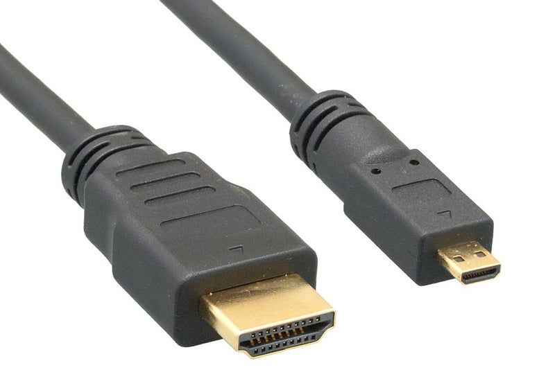 Cablelera Micro HDMI to HDMI 34AWG 1', Black Color (ZC95B1MM-01) - Image 1